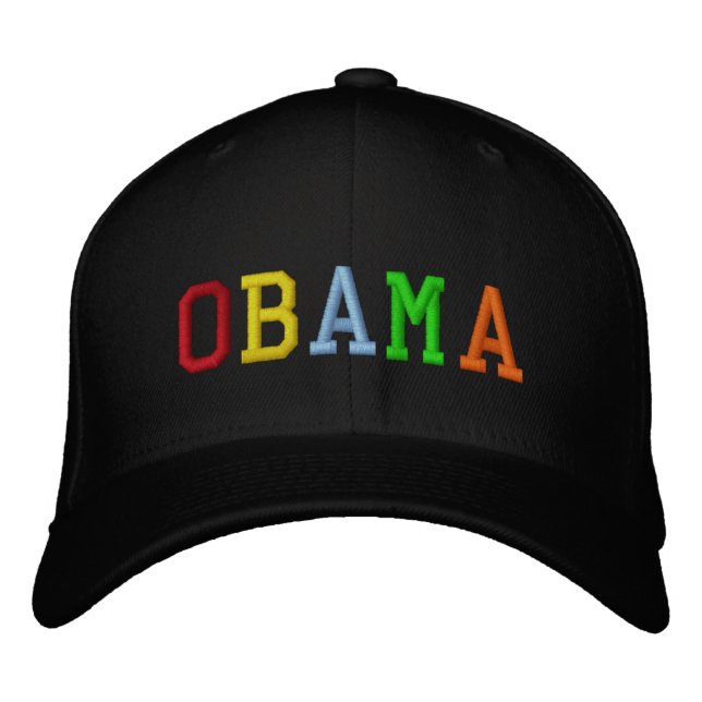 Rainbow Barack Obama Broderad Keps (Framsida)