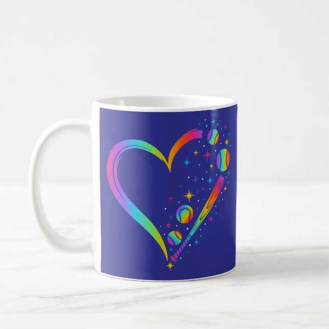 Rainbow Baseball Kaffemugg (Vänster)