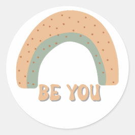 Rainbow Be you self kärlek Citates Runt Klistermärke