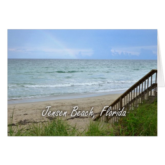 Rainbow Beach Steps Jensen Beach Florida OBS Kort (Framsidan Horizontal)