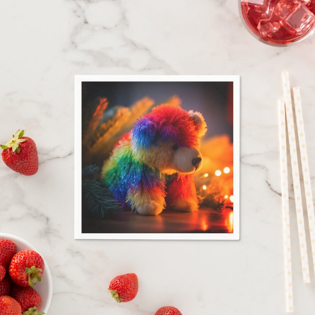 Rainbow Bear Pappersservett (Insitu)