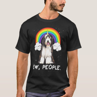 Rainbow Bearded Collie Ew People Unicorn Hund T Shirt