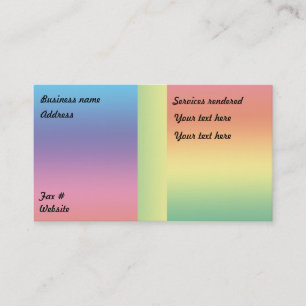 Rainbow Beauty Medium - Visitkort