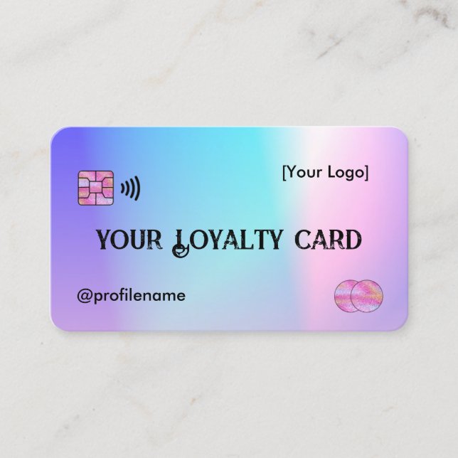 Rainbow Beauty Salon Loyalty Cards Visitkort (Framsida)