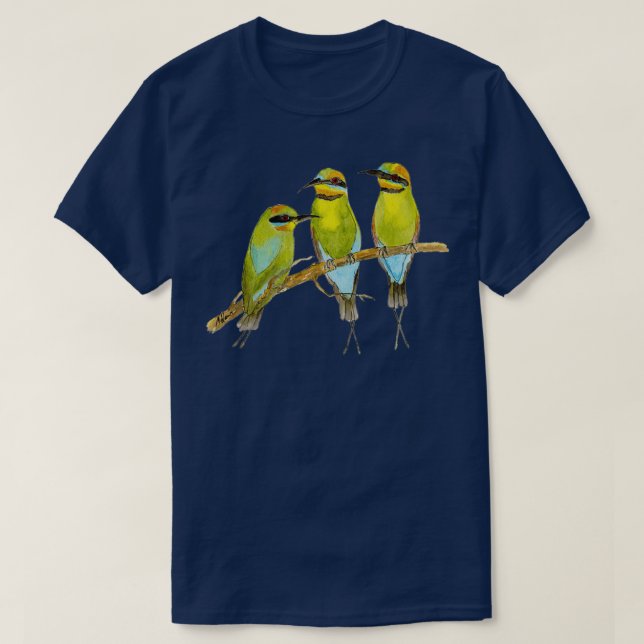 Rainbow Bee Eater Bird T Shirt (Design framsida)