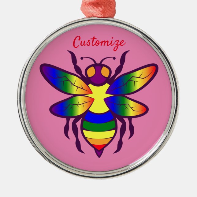 Rainbow Bee Thunder_Cove Julgransprydnad Metall (Framsidan)
