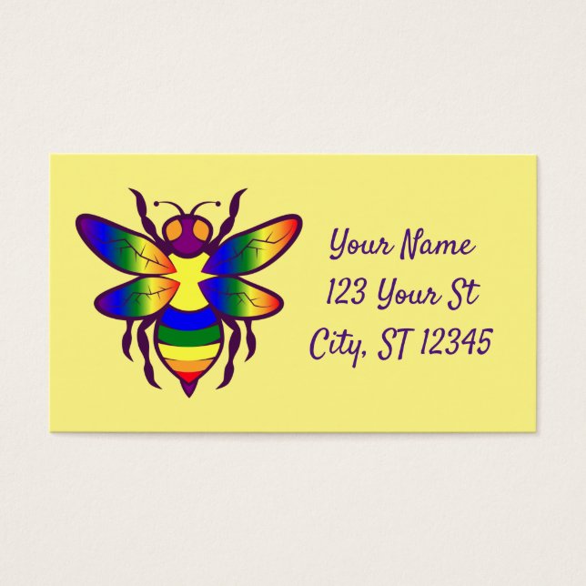 Rainbow Bee Thunder_Cove Visitkort (Framsidan)