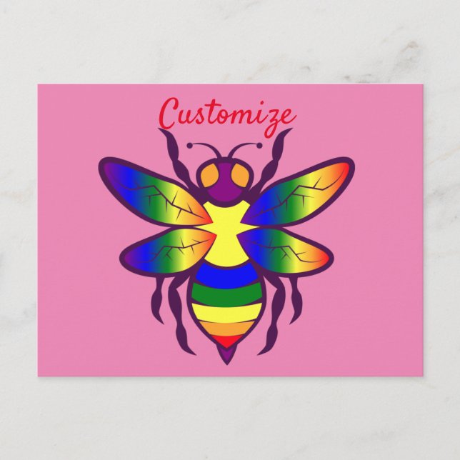 Rainbow Bee Thunder_Cove Vykort (Framsida)