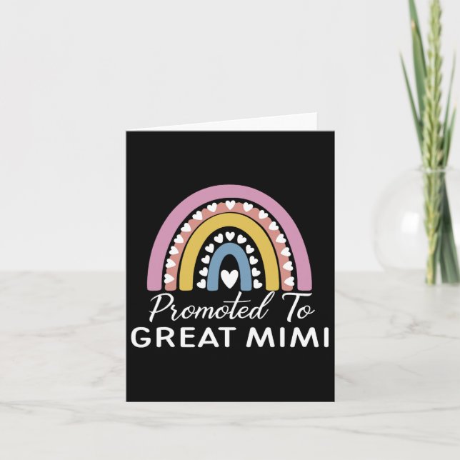 Rainbow Beforderad Till Great Mimi  Kort (Framsida)