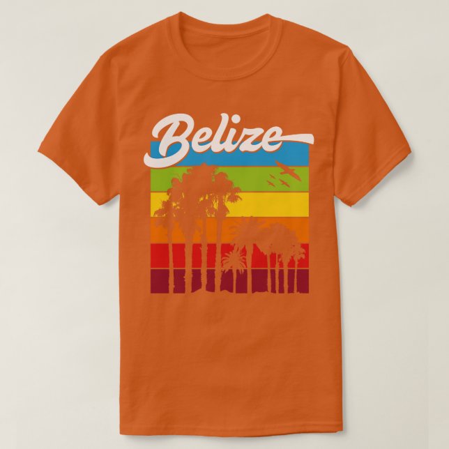 Rainbow Belize Souvenir Handflatan Träd Tropical V T Shirt (Design framsida)