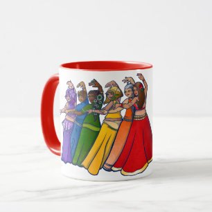 Rainbow Belly Dancer Art Belly Dance Troupe Mugg