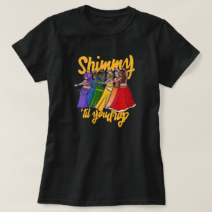 Rainbow Belly Dancer Art Belly Dance Troupe T Shirt