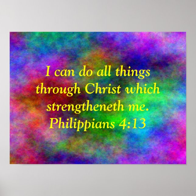 Rainbow Bible verse poster phil. 413 (Framsidan)