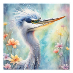 Rainbow Birds Blue Heron 1 Fototryck