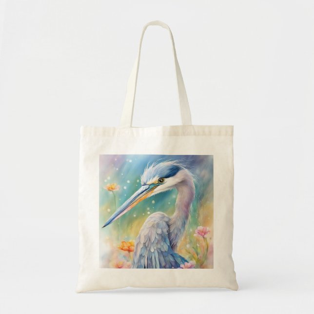 Rainbow Birds Blue Heron 2 Tygkasse (Framsidan)
