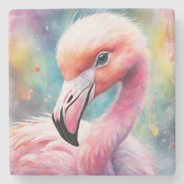 Rainbow Birds Flamingo 2 Stenunderlägg (Framsidan)