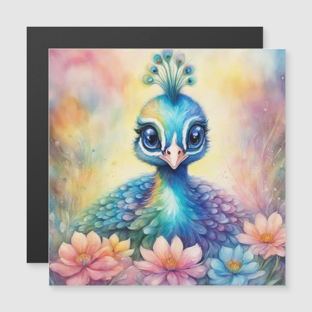 Rainbow Birds Peacock 1 (Fram/baksida)