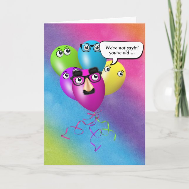 Rainbow Birthday Balloons Humor från Group Kort (Framsida)