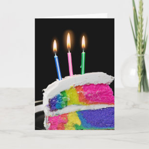 Rainbow Birthday Cake Kort