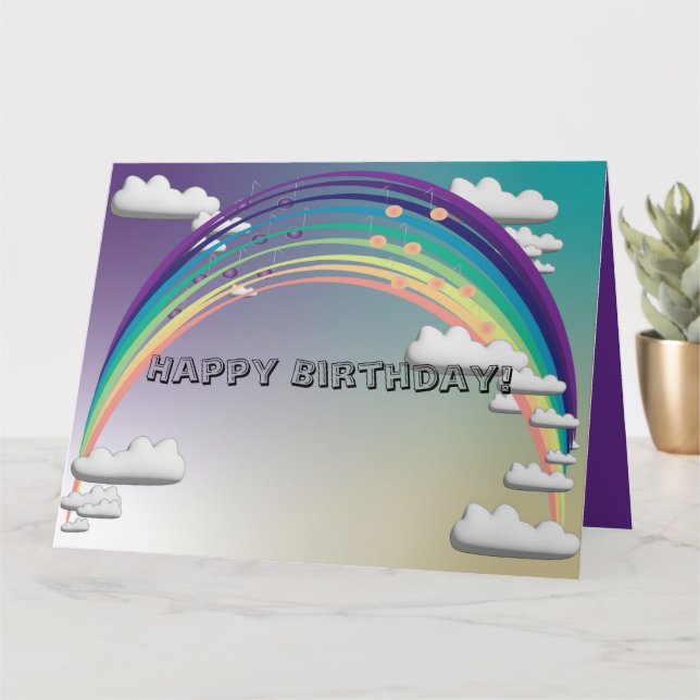 Rainbow Birthday Card Kort (Liten växt)