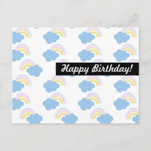 Rainbow Birthday i Tillfälle Personlig Vykort