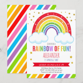 Rainbow Birthday Inbjudningar