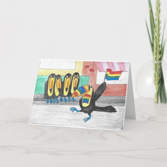 Rainbow Birthday Kort (Framsida)