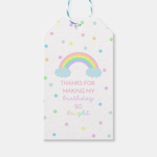 Rainbow Birthday-Märkre Presentetikett