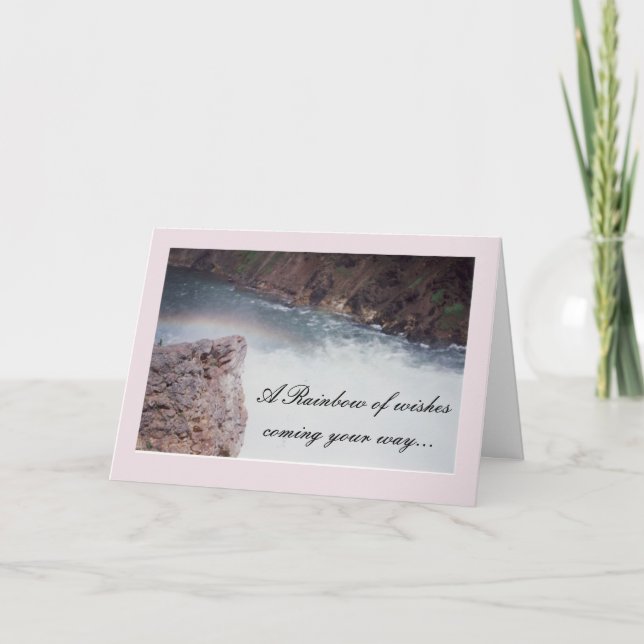 Rainbow Birthday Önskemål Kort (Framsida)