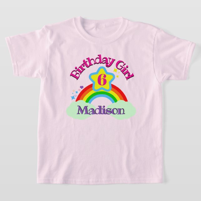 Rainbow Birthday Shirt T (Laydown)