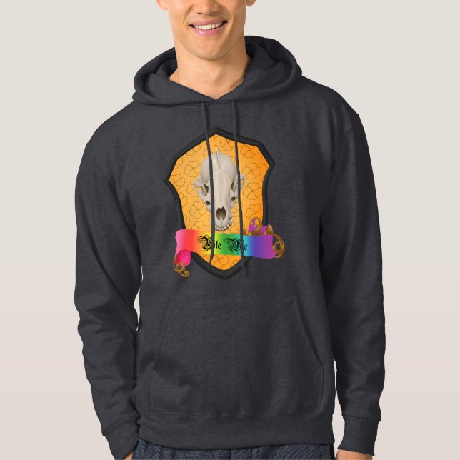 Rainbow Bita Me Badger Skull Hoodie (Framsida)