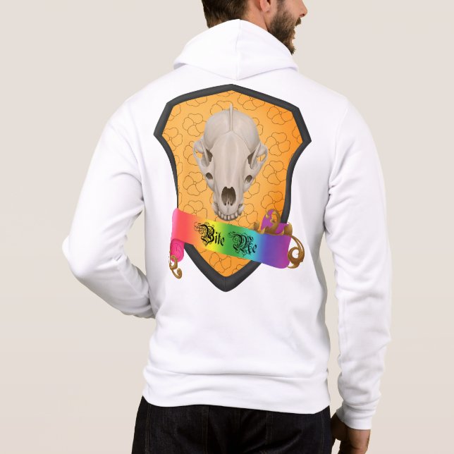Rainbow Bita Me Badger Skull T Shirt (Baksida)