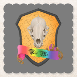 Rainbow Bita Me Badger Skull Underlägg Papper