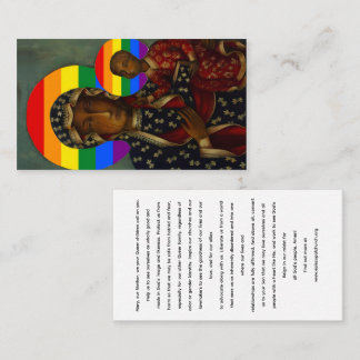 Rainbow Black Madonna Heliga Card Visitkort