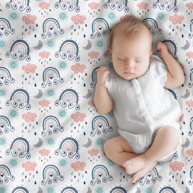 Rainbow Blanket Gift Boho Style for Newborn Fleecefilt ( Rainbow Blanket Gift Boho Style for Newborn)