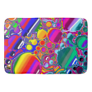 Rainbow Blast Abstrakt Art Badrumsmatta