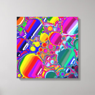 Rainbow Blast Abstrakt Art Canvastryck
