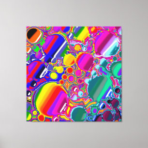 Rainbow Blast Abstrakt Art Canvastryck