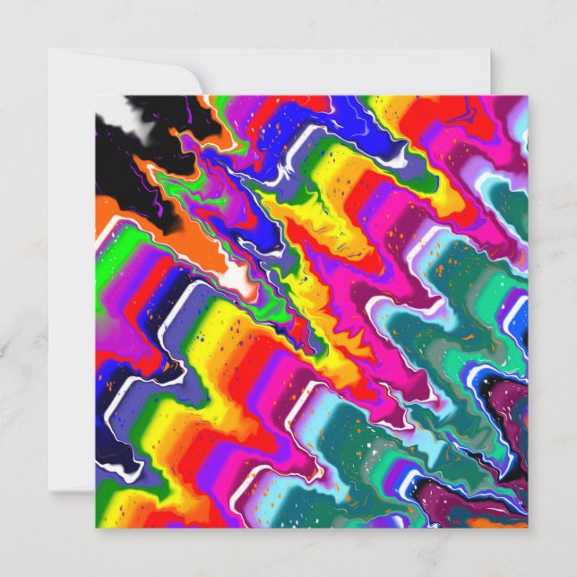 Rainbow Blip Abstrakt Digital Art (Framsida)