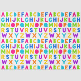 Rainbow Block Brev Alphabet Tissue Paper