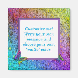 [Rainbow Blommigt Ram] Abstrakt w/Butterflies Magnet