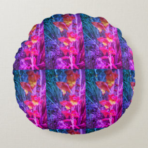 Rainbow Blommigt- Round Pillow Rund Kudde