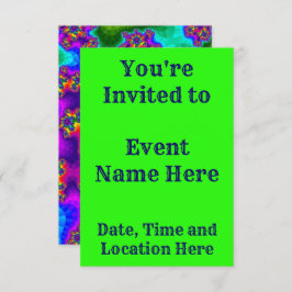 Rainbow Blommigt Sprinkles Inbjudningar
