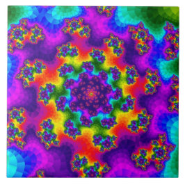 Rainbow Blommigt Sprinkles Kakelplatta