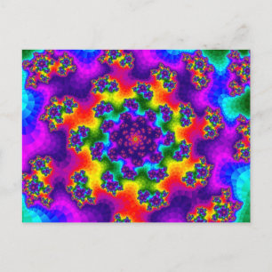 Rainbow Blommigt Sprinkles Vykort