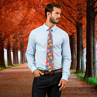 Rainbow Bloom Watercolor Tie Slips
