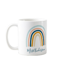 Rainbow blue gult personlig mugg söt gåva