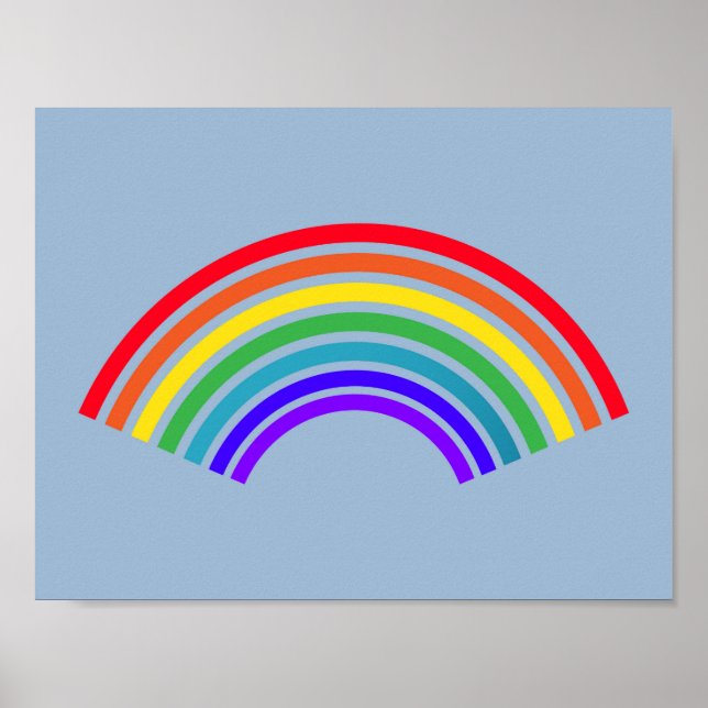 RAINBOW BLUE HAPPINESS POSTER (Framsidan)