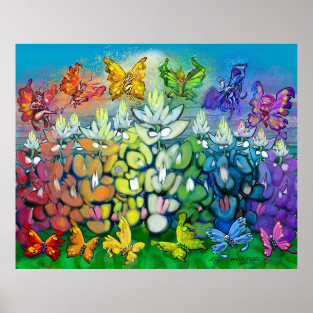Rainbow Bluebonnets Poster (Framsidan)