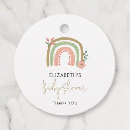 Rainbow Boho Baby Shower Muted Färg Earth Cute Gåvor Etiketter